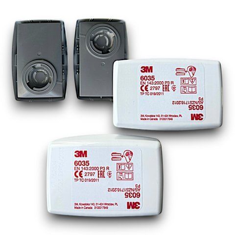 Фильтр 3M 6035 P3 R &ndash; защита от мельчайших твердых частиц и аэрозолей 6035 фото