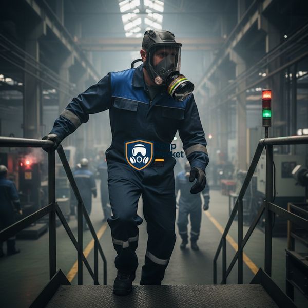 Протигаз панорамний 6800 з фільтром Мікрон ФГМ A2B2E2K2P3 R D комплект 6800У+Мікрон фото