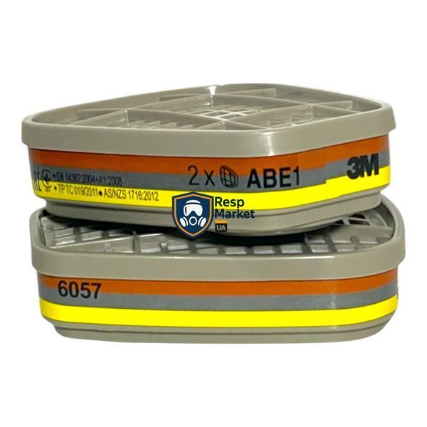 Фільтр 3M 6057 ABE1 &ndash; комплексний захист від органічних, неорганічних і кислотних газів 6057 фото