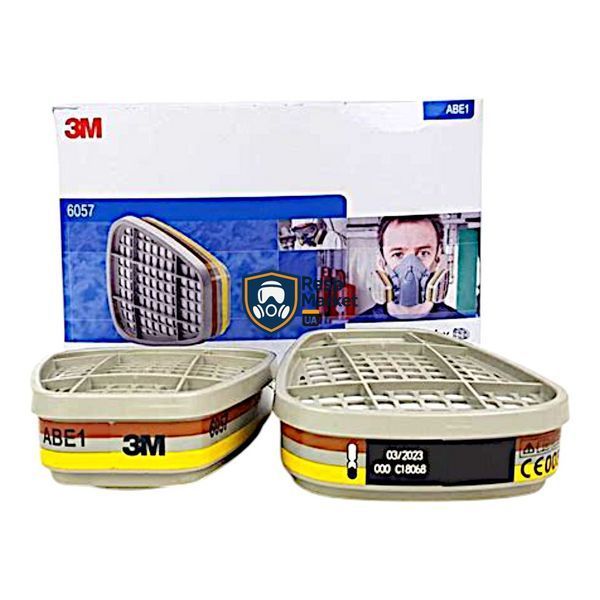 Фільтр 3M 6057 ABE1 &ndash; комплексний захист від органічних, неорганічних і кислотних газів 6057 фото