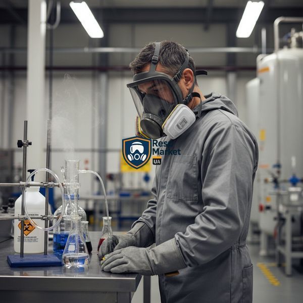 Полнолицевая панорамная маска противогаз 3м 6800 для окрашивания, работы с химией, аграрной сферы, очистки промышленных помещений 6800 фото