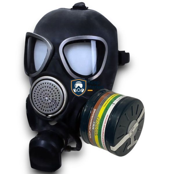 Протигаз ГП-7 з двома фільтрми (ГП та Микрон ФГМ A2B2E2K2 P3 D R) від хімічних загроз ГП-7+2Ф(М) фото