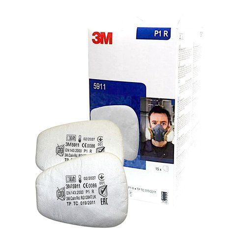 Предфильтр 3M 5911 (P1) защита от пыли, аэрозолей и туманов и продлевает срок службы основного фильтра 3M 5911 P1 фото